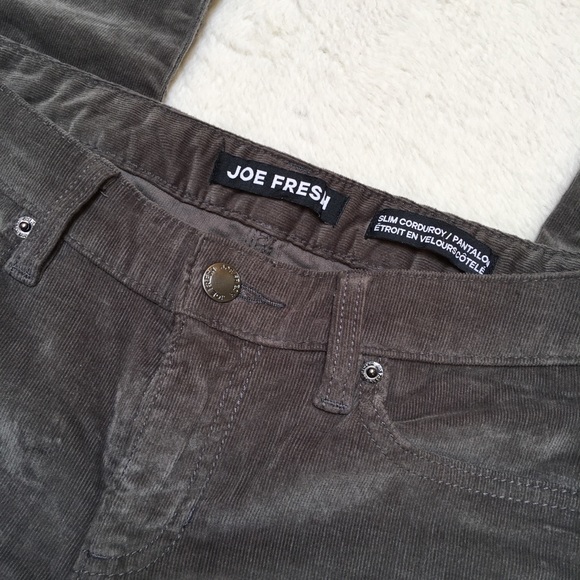 2/$15 Joe Fresh Slim Fit Corduroy Pants Size 25 - Picture 6 of 8